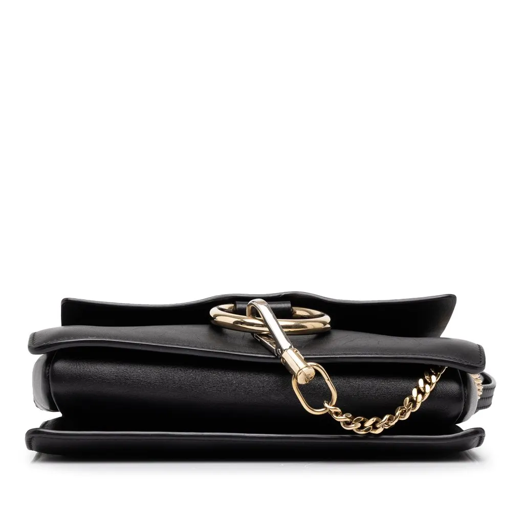 Chloé Small Suede and Calfskin Faye Crossbody Black Leather Very good - Inside View