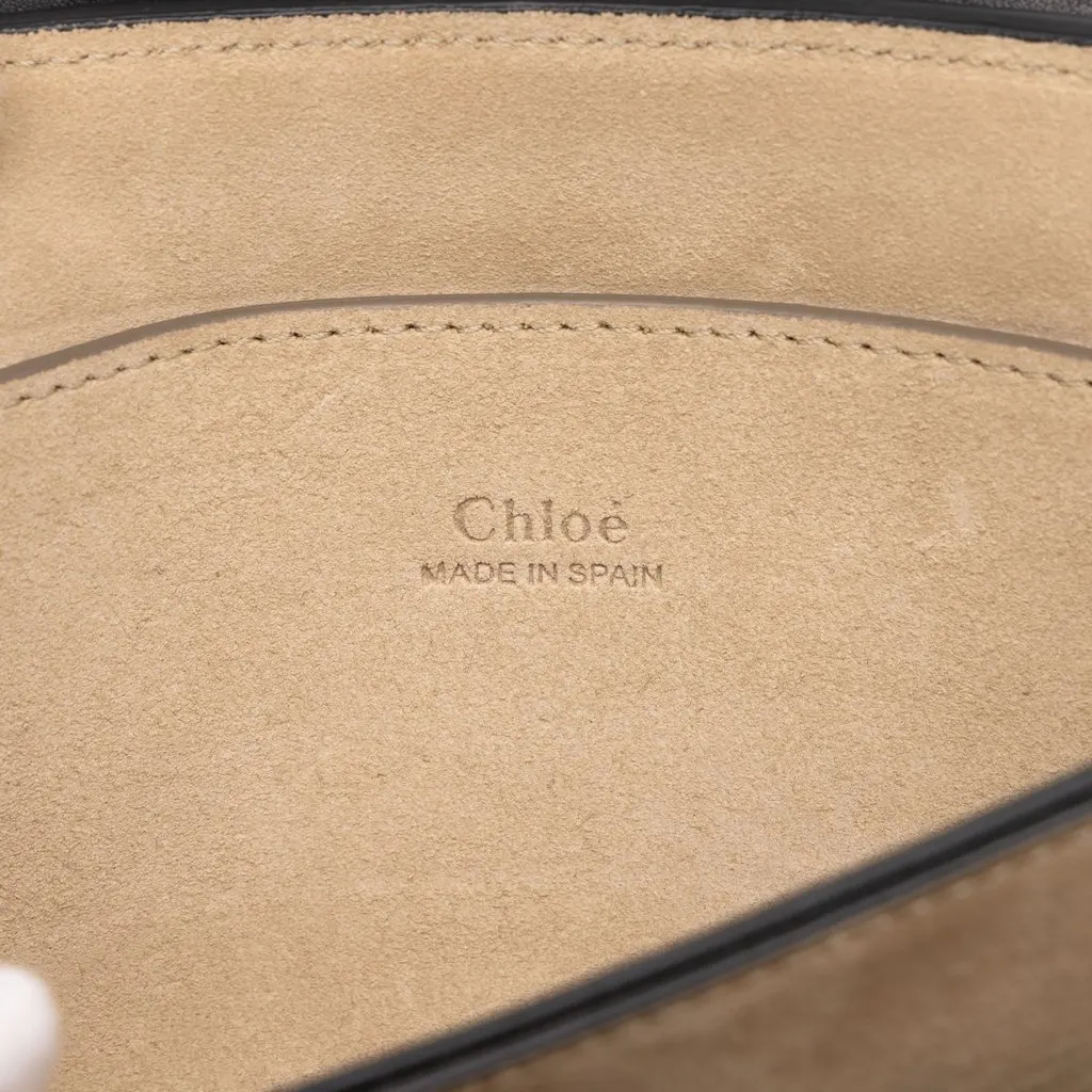 Chloé Small Suede and Calfskin Faye Crossbody Black Leather Very good - Box View