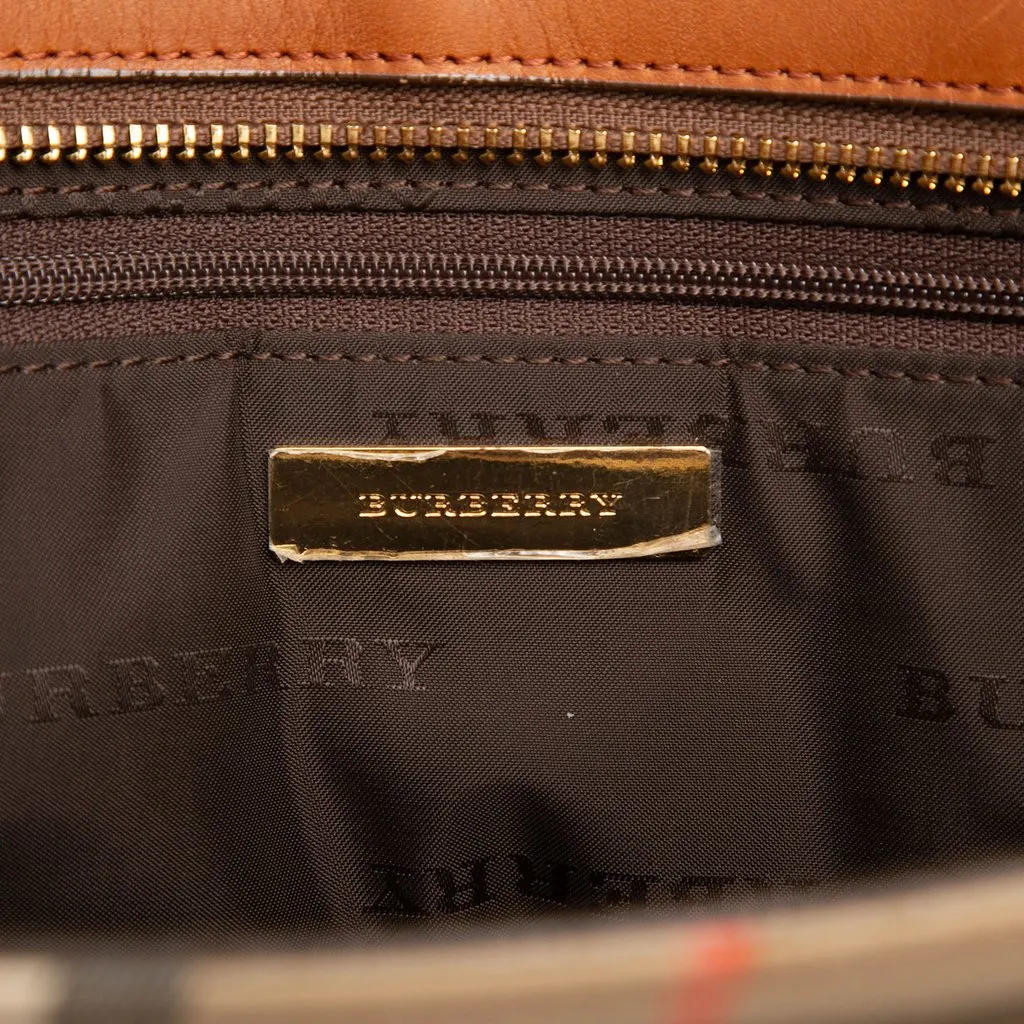Burberry Haymarket Check Canvas Tote Beige Very good - Box View