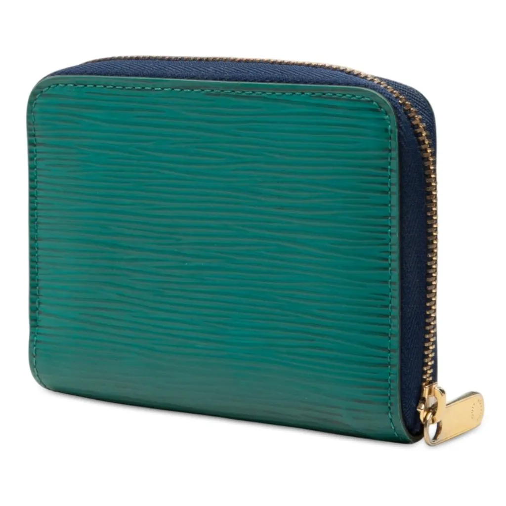Louis Vuitton Epi Zippy Coin Purse Blue Leather Very good - Back View