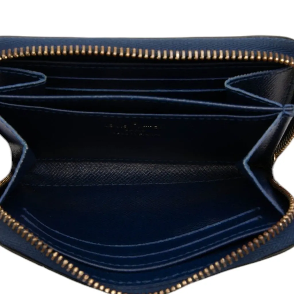 Louis Vuitton Epi Zippy Coin Purse Blue Leather Very good - Model View