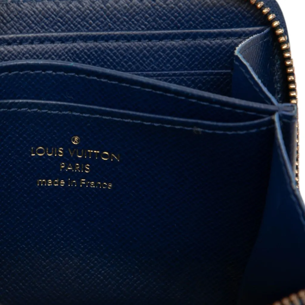 Louis Vuitton Epi Zippy Coin Purse Blue Leather Very good - Box View