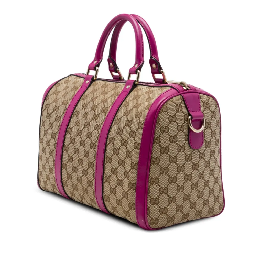 Gucci Medium GG Canvas Joy Boston Bag Beige Canvas Very good - Back View