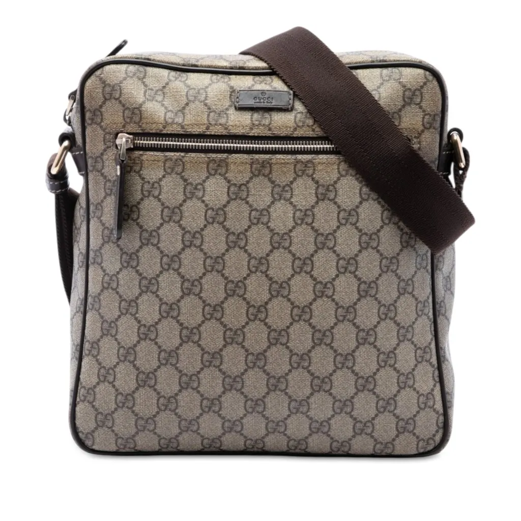 Gucci GG Supreme Crossbody Beige Canvas Very good - Front View