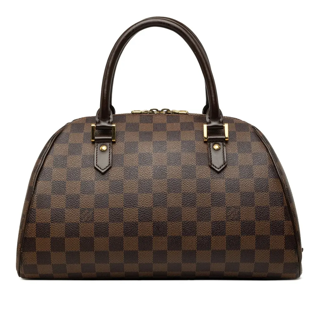 Louis Vuitton Damier Ebene Ribera MM Brown Canvas Good - Front View