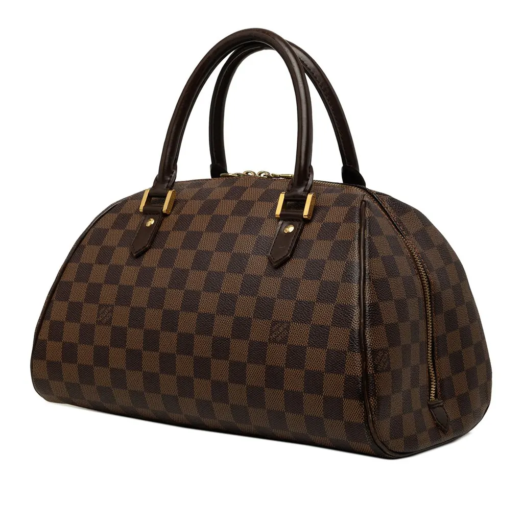 Louis Vuitton Damier Ebene Ribera MM Brown Canvas Good - Back View