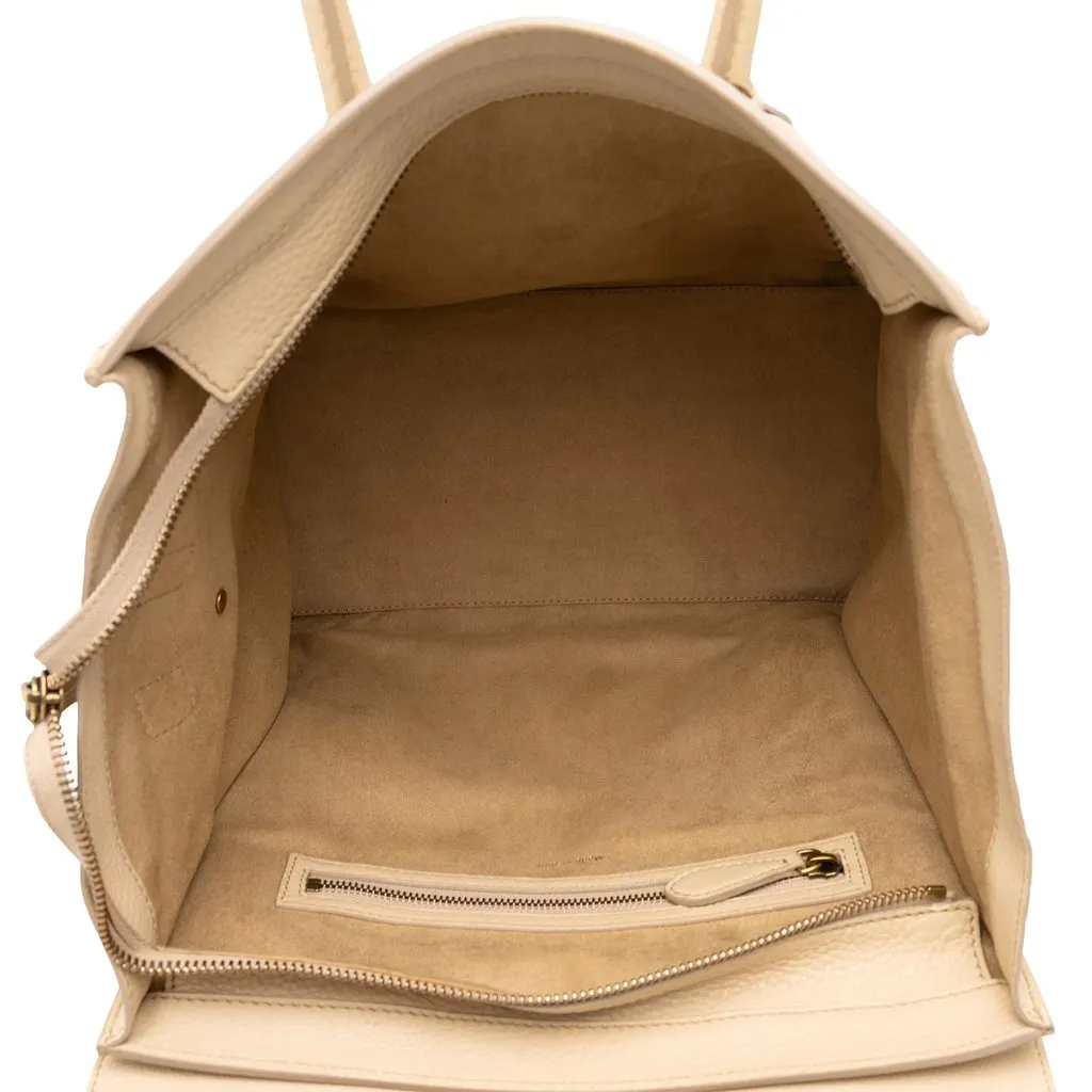 Celine Mini Calfskin Luggage Tote Brown Leather Good - Model View