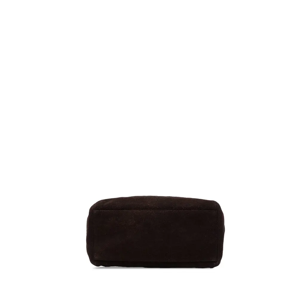 Chanel CC Suede Tote Brown Leather Very good - Inside View