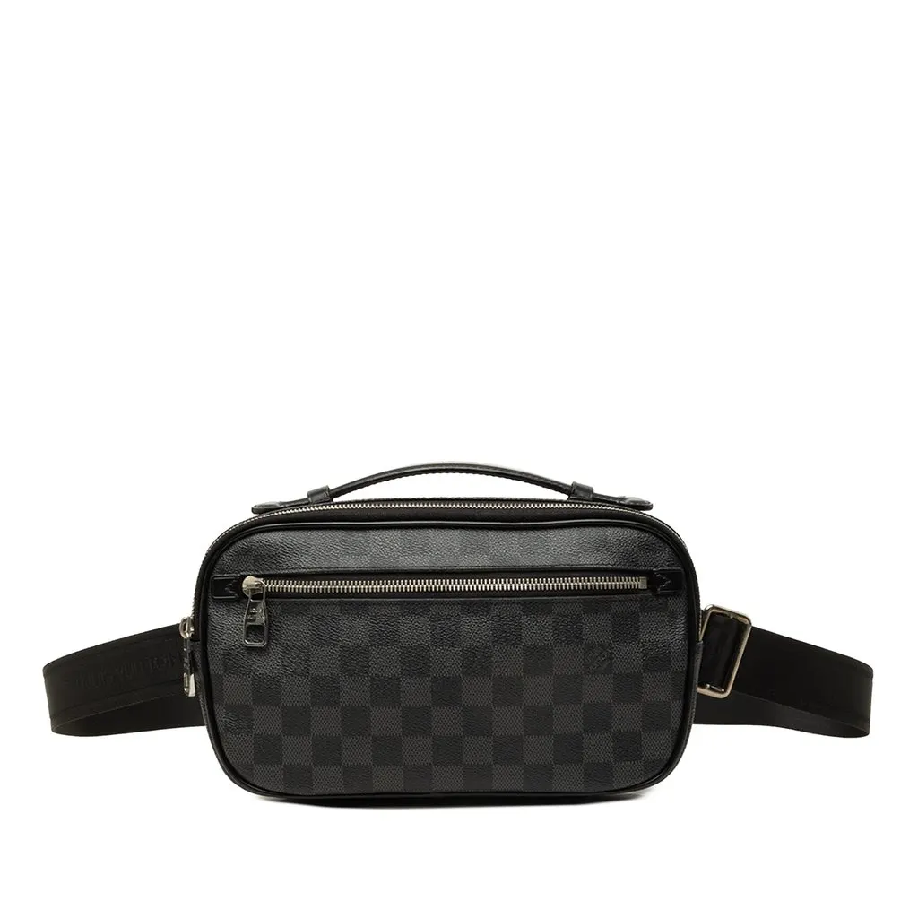 Louis Vuitton Damier Graphite Ambler Black Canvas Good - Front View