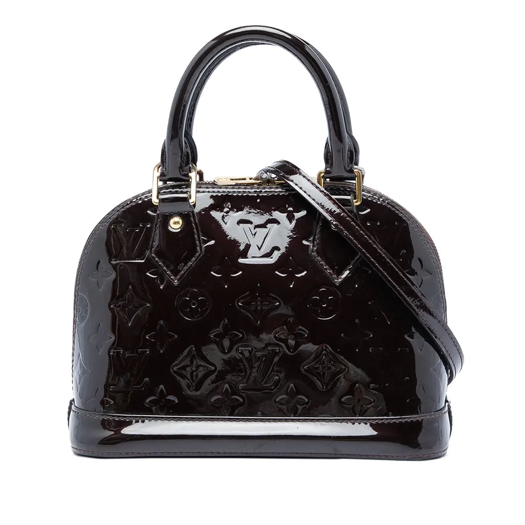 Louis Vuitton Monogram Vernis Alma BB Purple Leather Very good - Front View