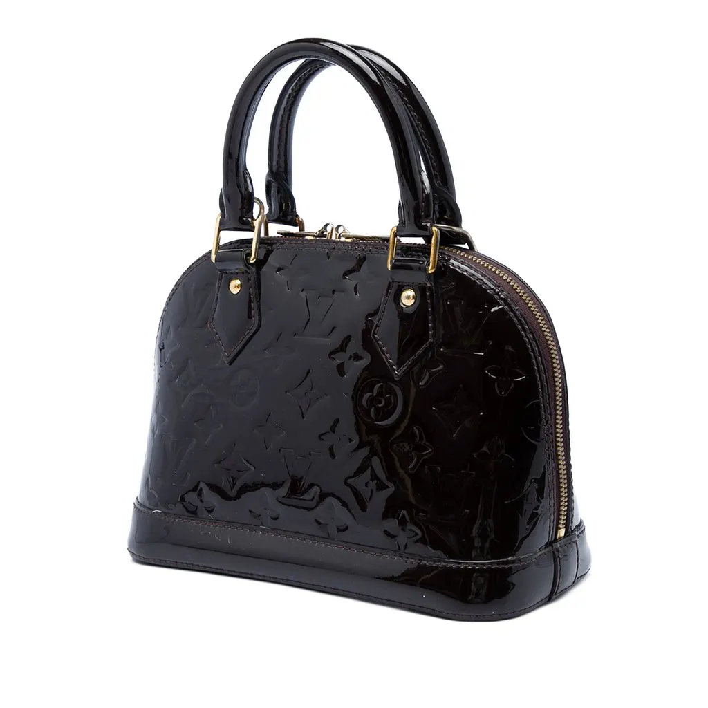 Louis Vuitton Monogram Vernis Alma BB Purple Leather Very good - Back View