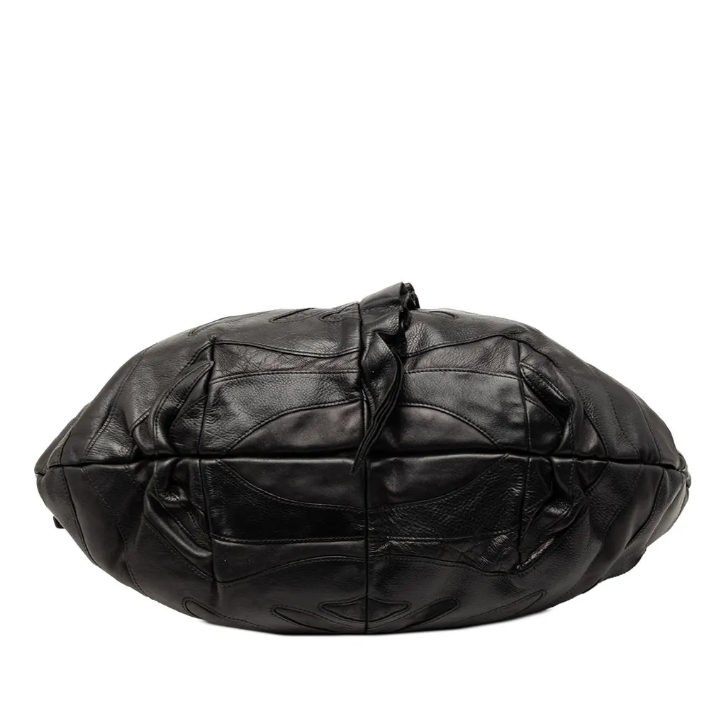 Prada Nappa Mordore Ruffle Hobo Black Leather Very good - Inside View