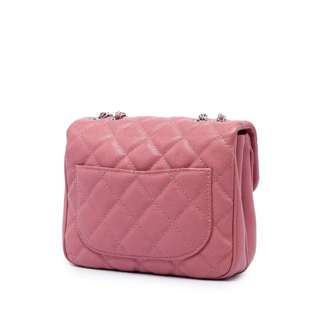Chanel Small Quilted Caviar Urban Companion Flap Pink Leather Very good - Back View