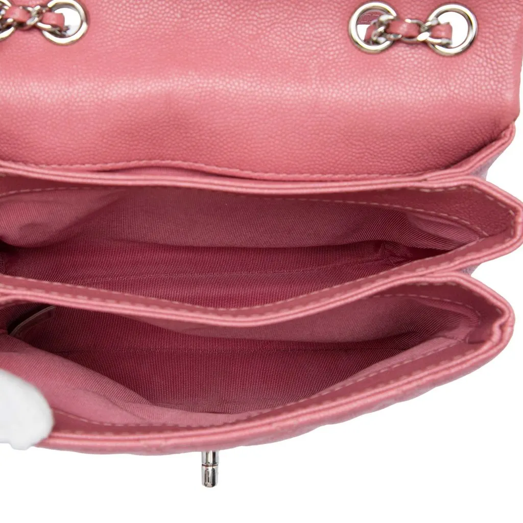 Chanel Small Quilted Caviar Urban Companion Flap Pink Leather Very good - Model View