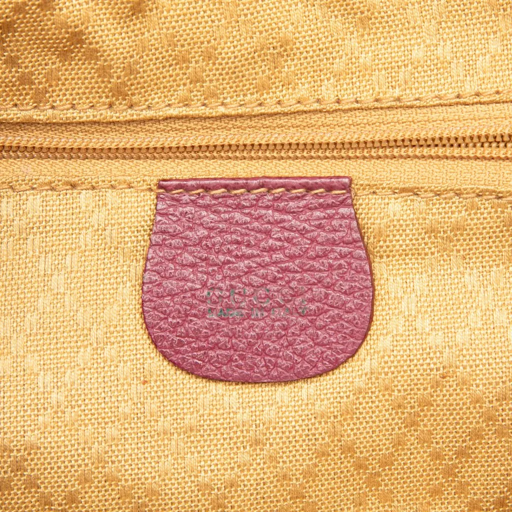Gucci Large Suede Bamboo Drawstring Backpack Red Suede Good - Box View
