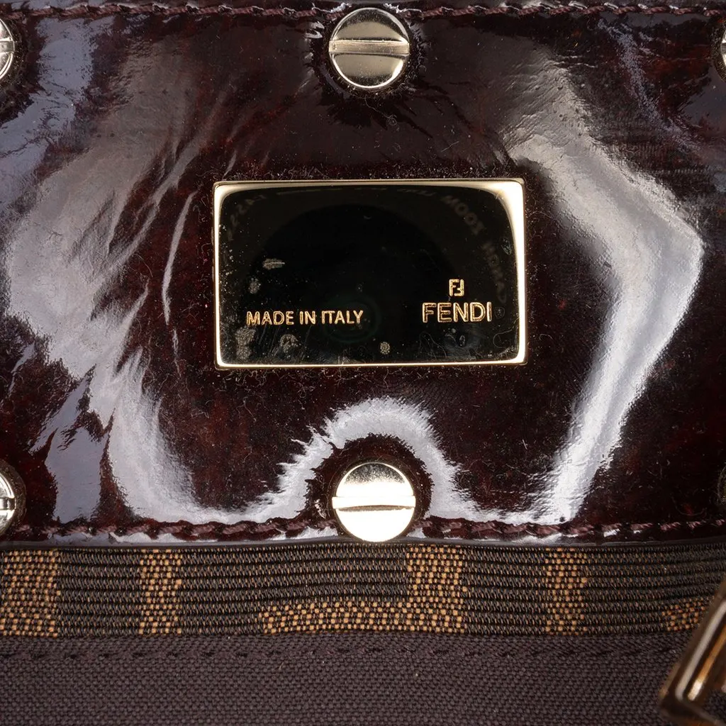 Fendi Small Zucca Canvas Mia Chain Tote Brown Very good - Box View