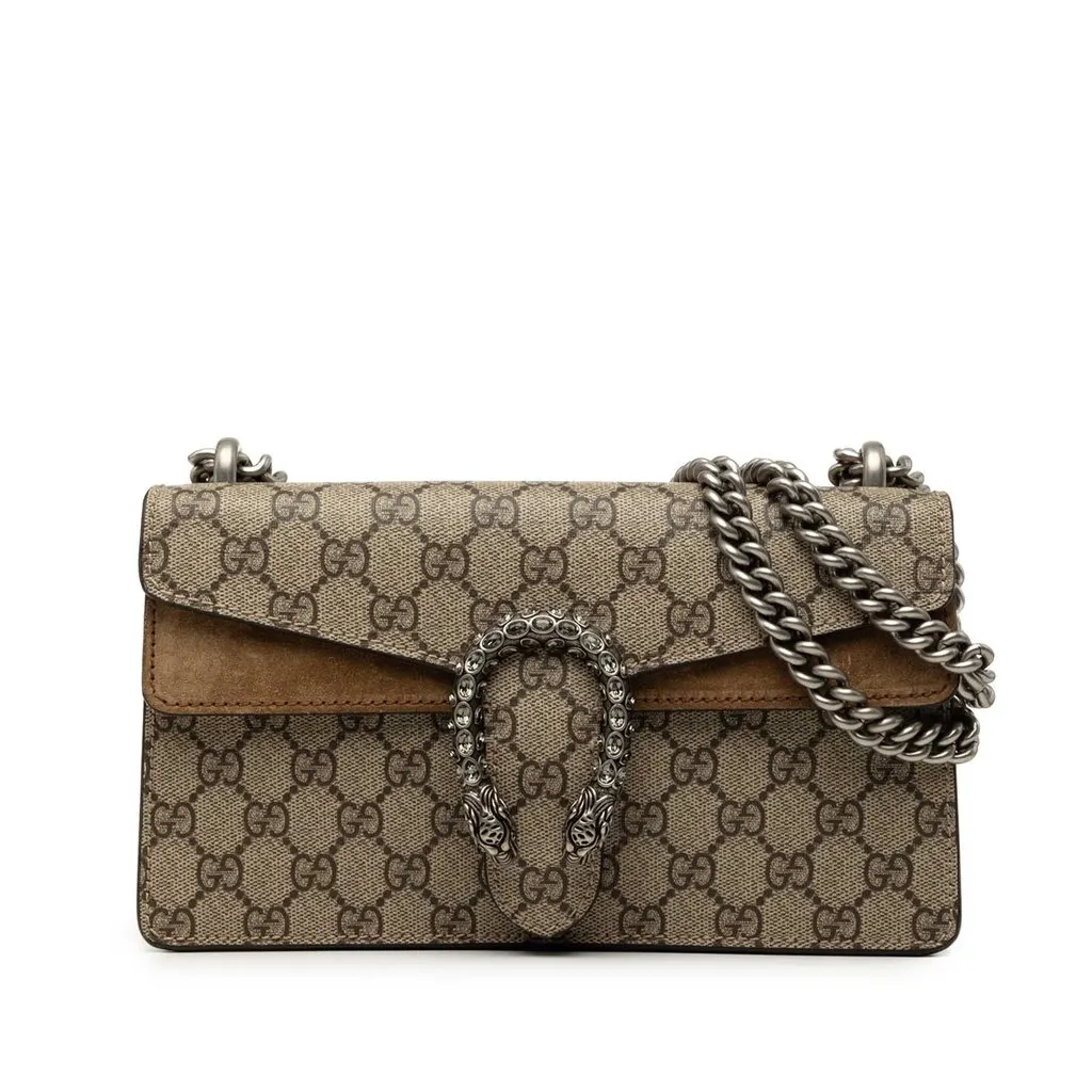 Gucci Medium GG Supreme Dionysus Crossbody Beige Very good - Front View