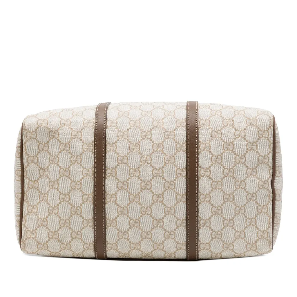 Gucci Medium GG Supreme Nice Boston Bag Beige Canvas Good - Inside View