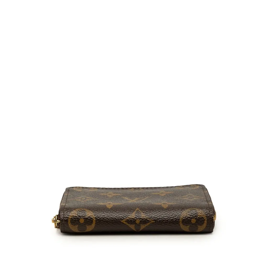 Louis Vuitton Monogram Zippy Coin Purse Brown Canvas Good - Inside View
