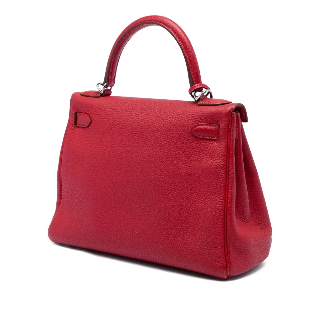 Hermès Togo Kelly II Retourne 28 Red Leather Very good - Back View