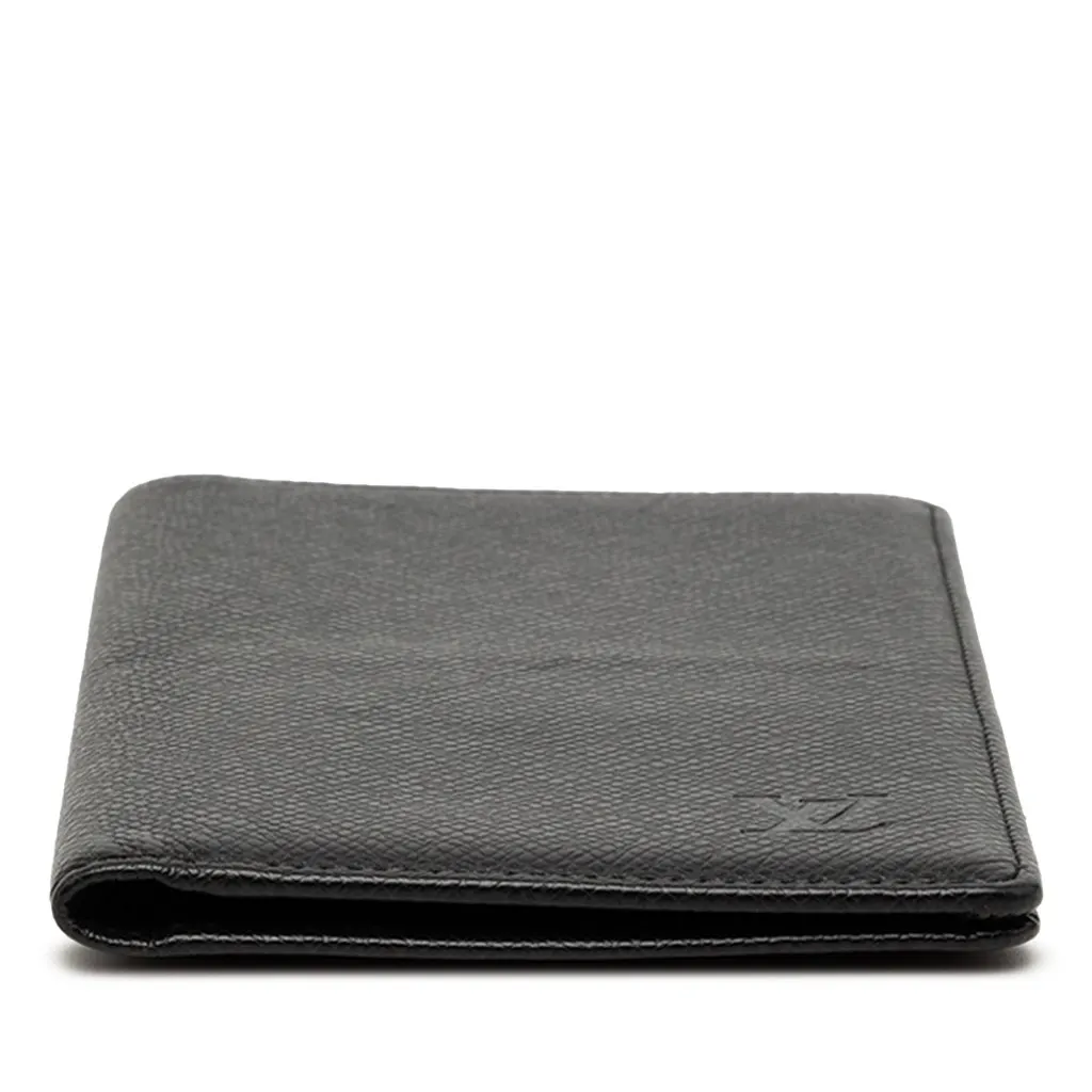 Louis Vuitton Taiga Brazza Wallet Black Leather Very good - Inside View
