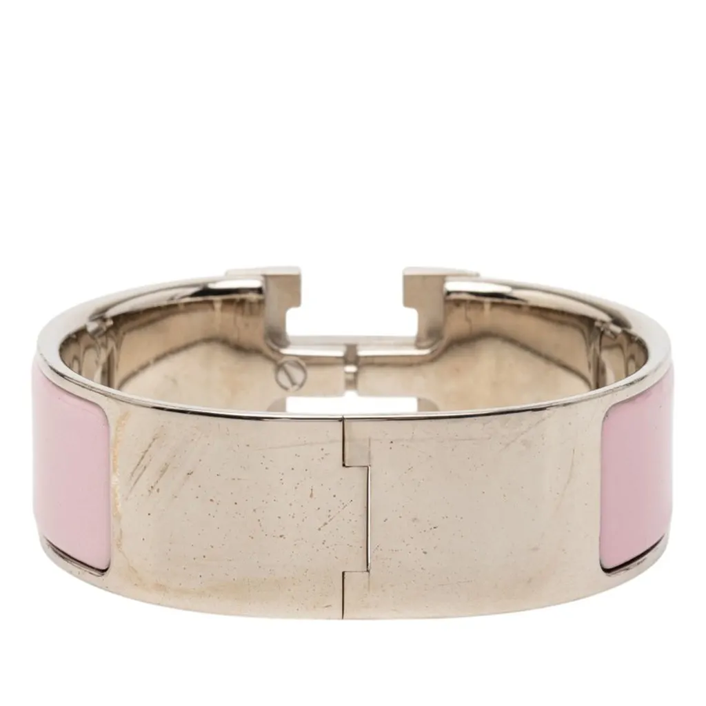 Hermès Wide Enamel Clic Clac H Bracelet GM Pink Enamel Very good - Inside View