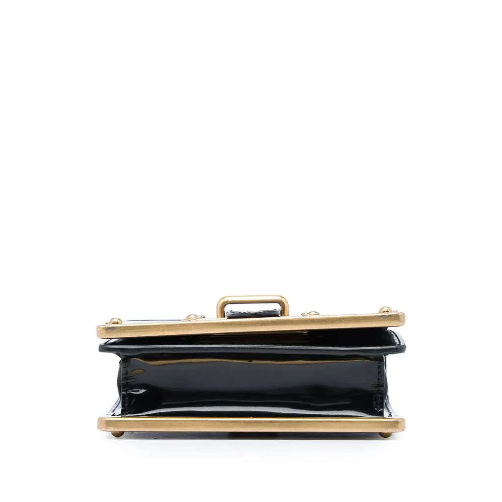 Prada Micro Spazzolato Cahier Crossbody Black Leather Very good - Inside View