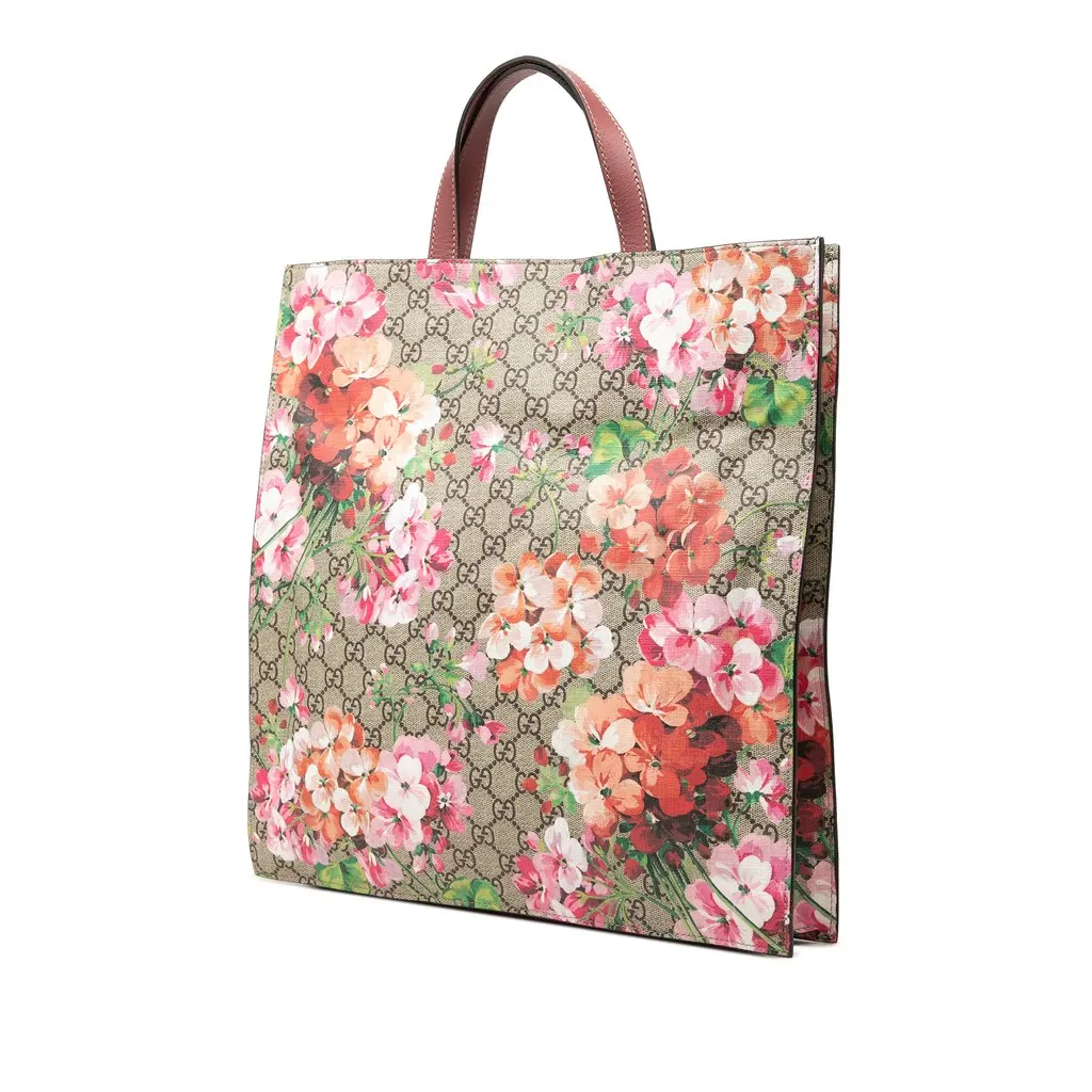 Gucci GG Supreme Blooms Convertible Tote Beige Very good - Back View