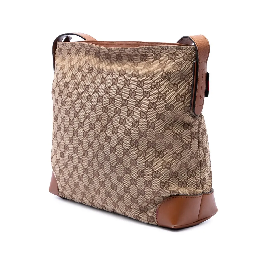 Gucci GG Canvas Web Crossbody Beige Very good - Back View