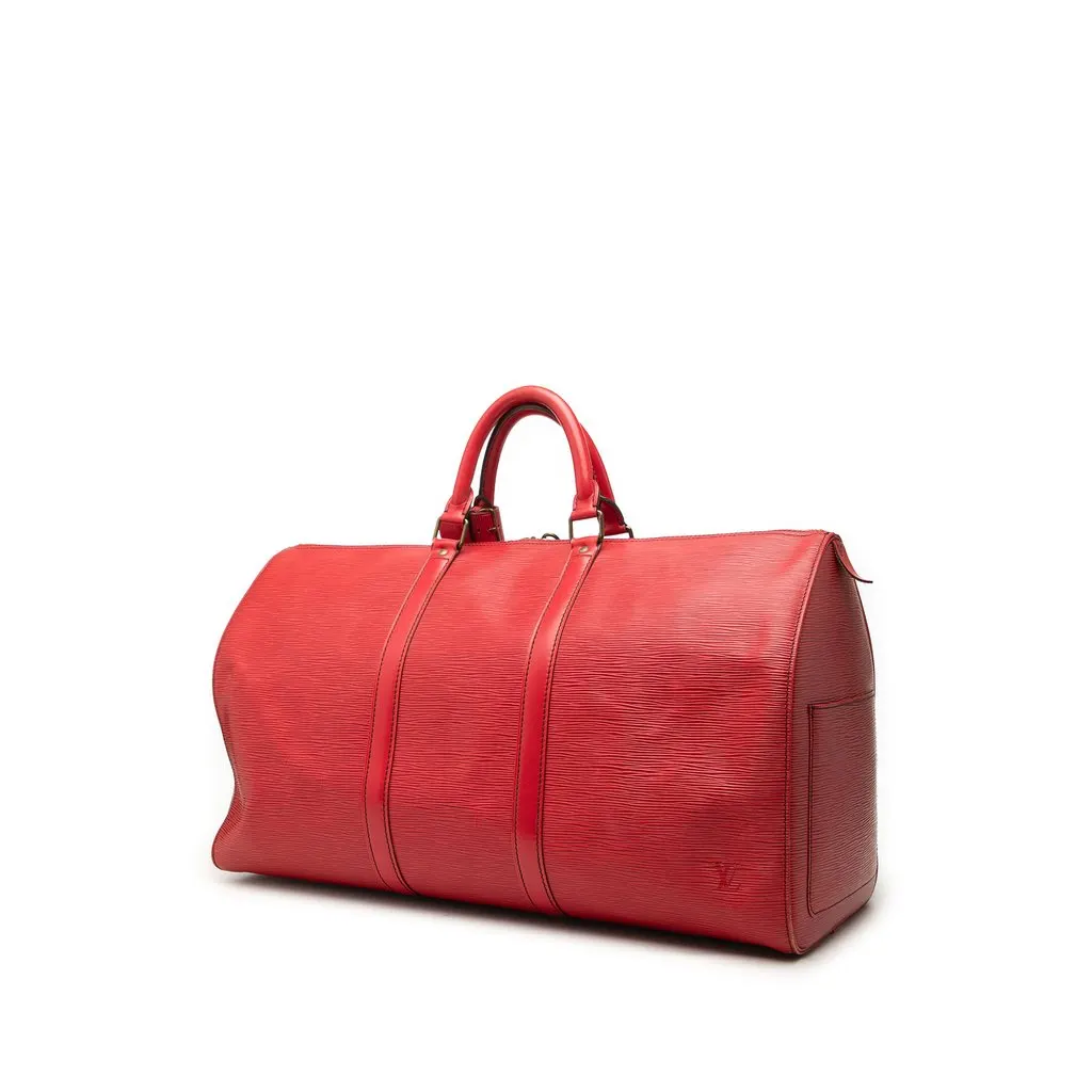 Louis Vuitton Epi Keepall 50 Red Leather Very good - Back View
