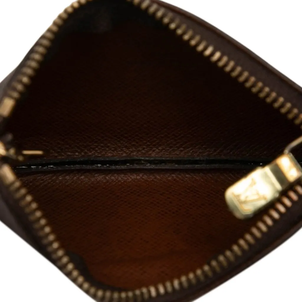 Louis Vuitton Monogram Key Pouch Brown Canvas Very good - Model View