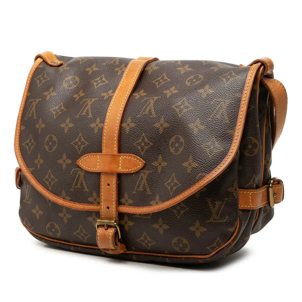 Louis Vuitton Monogram Saumur 30 Brown Canvas Good - Back View