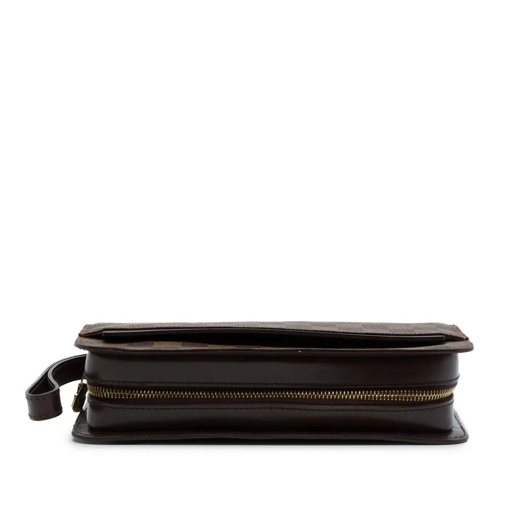 Louis Vuitton Damier Ebene Saint Louis Pochette Brown Canvas Good - Inside View