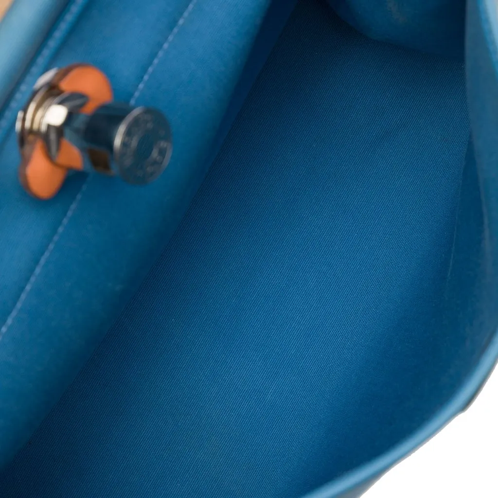 Hermès Toile Herbag Zip 31 Blue Very good - Box View