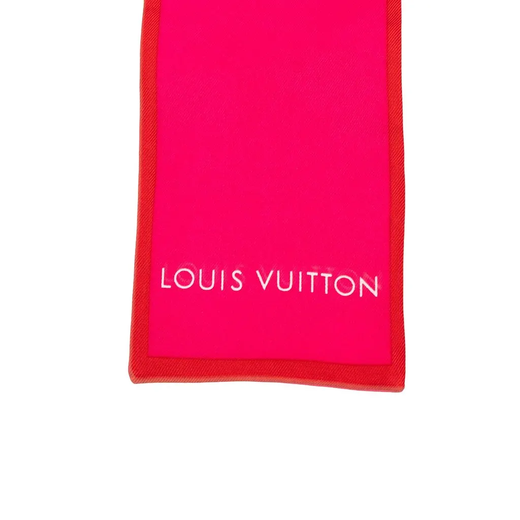 Louis Vuitton Monogram Trunks and Bags Bandeau Silk Scarf Pink Silk Very good - Box View