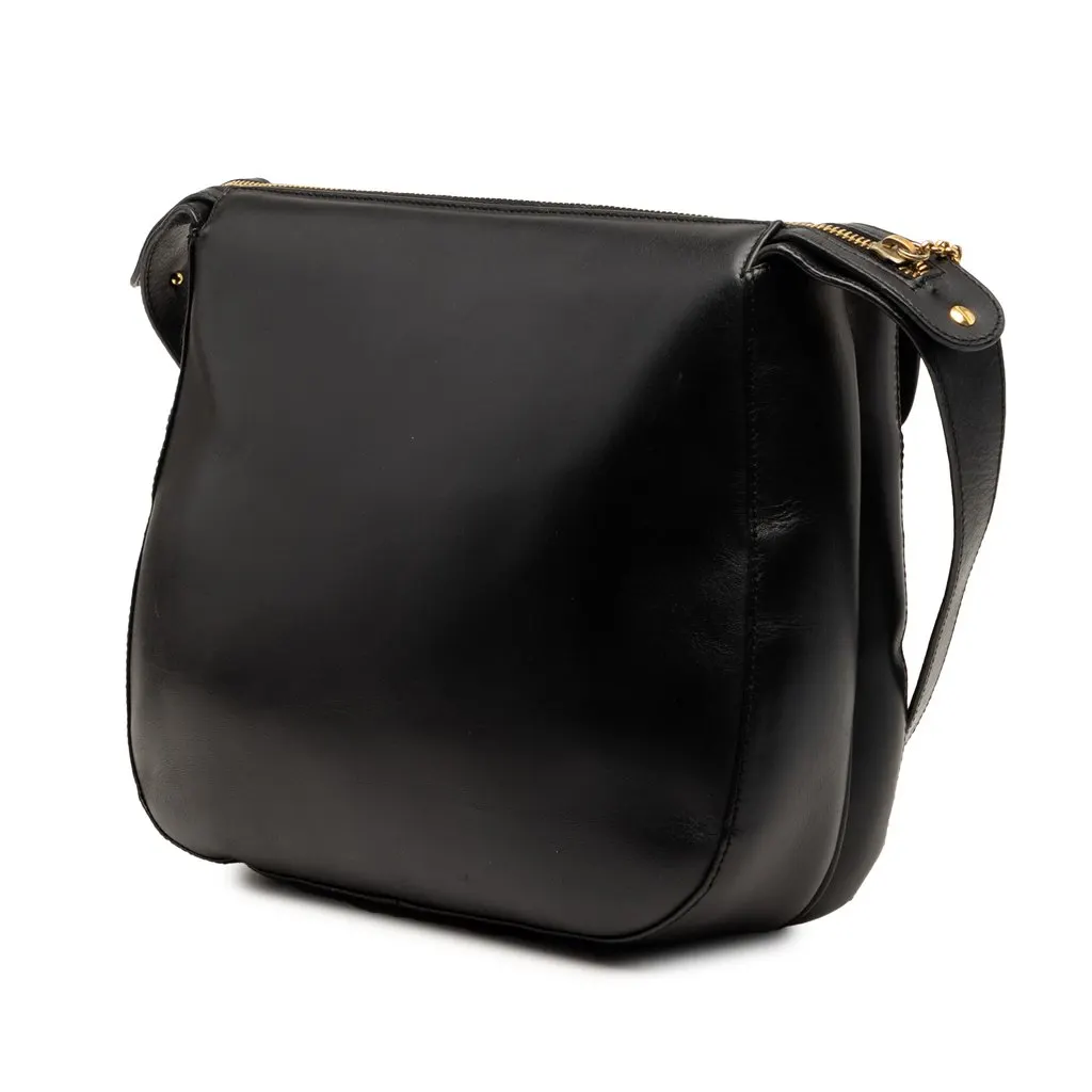 Salvatore Ferragamo Studded Leather Crossbody Black Leather Very good - Back View