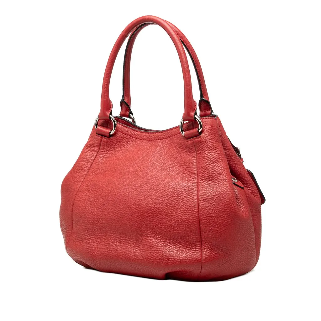 Prada Vitello Daino Open Convertible Tote Red Leather Very good - Back View