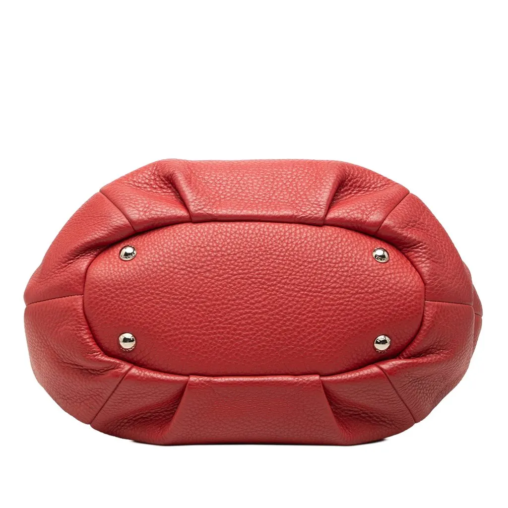 Prada Vitello Daino Open Convertible Tote Red Leather Very good - Inside View
