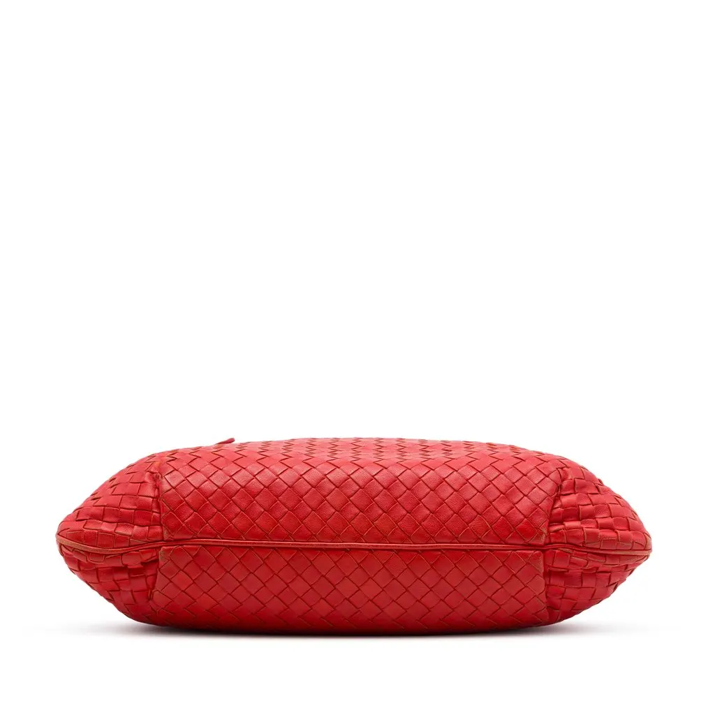 Bottega Veneta Nappa Intrecciato Julie Tote Red Leather Good - Inside View