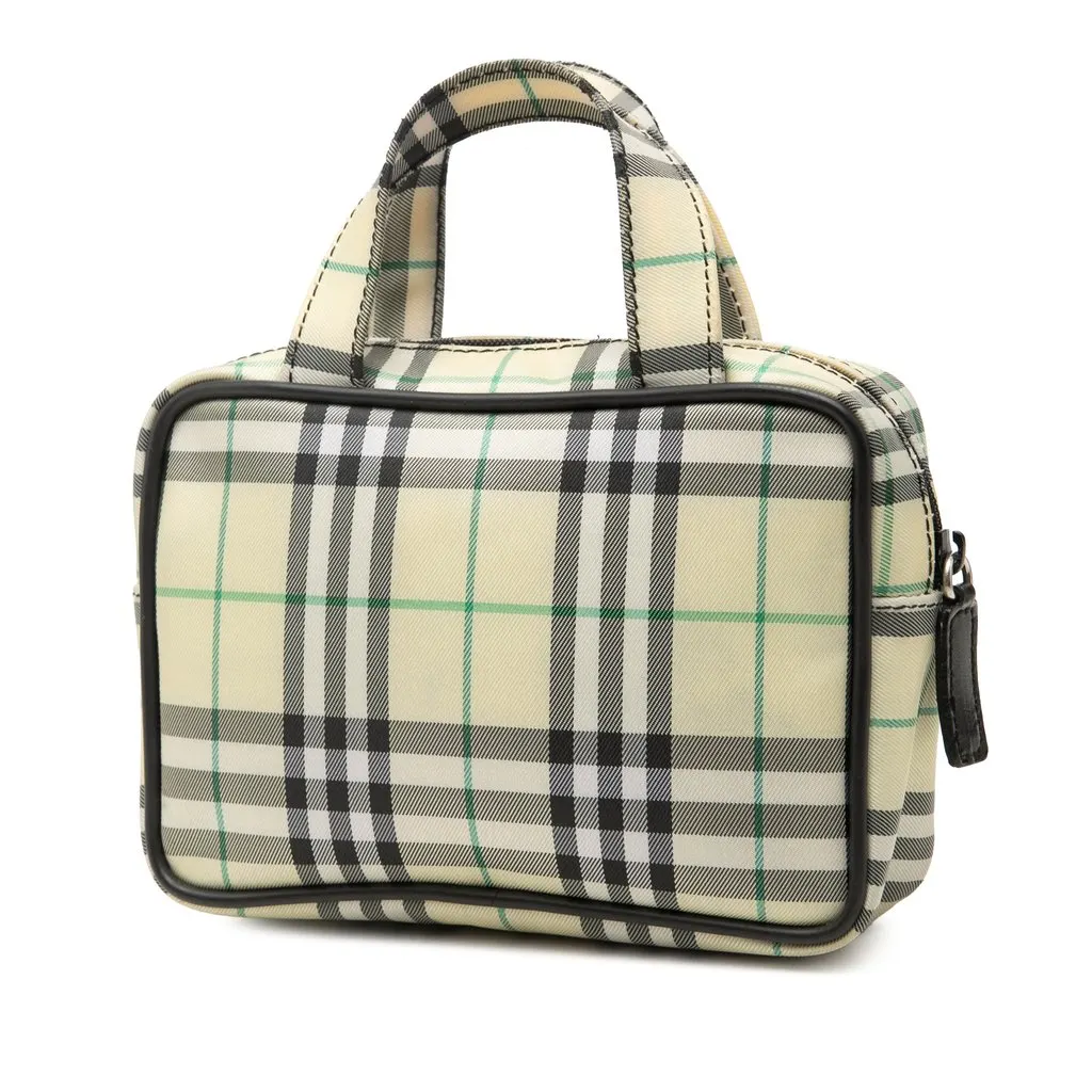 Burberry House Check Canvas Handbag Yellow Very good - Back View