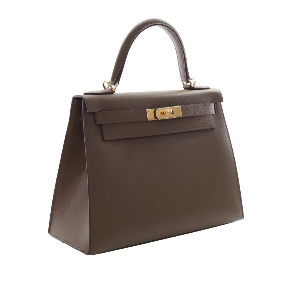 Hermès Veau Madame Kelly Sellier II 28 Brown Leather Very good - Back View