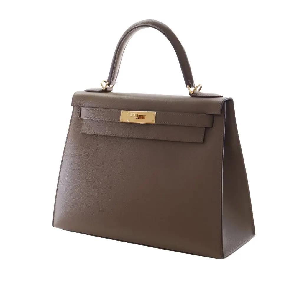 Hermès Veau Madame Kelly Sellier II 28 Brown Leather Very good - Inside View