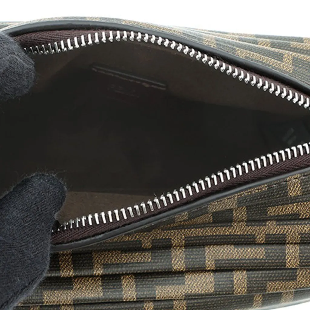 Fendi Zucca Coated Canvas Caramella Candy Camera Bag Brown Very good - Model View