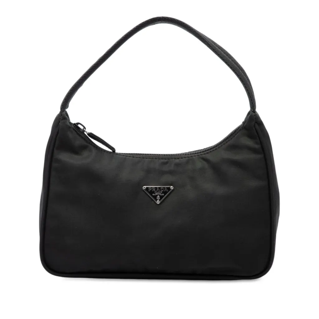 Prada Mini Tessuto Sport Shoulder Bag Black Polyamide Very good - Front View
