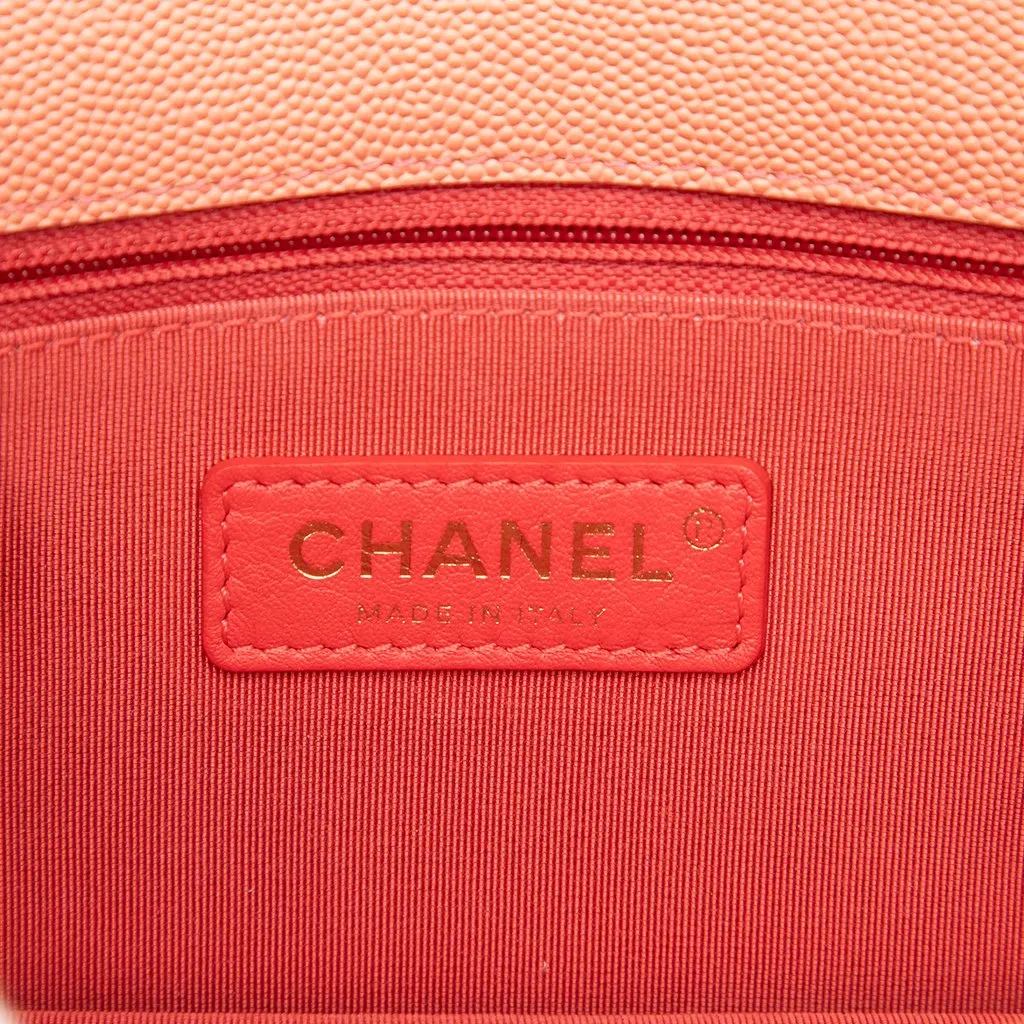Chanel Quilted Caviar Sunset On The Sea Flap Belt Bag Pink Leather Very good - Box View