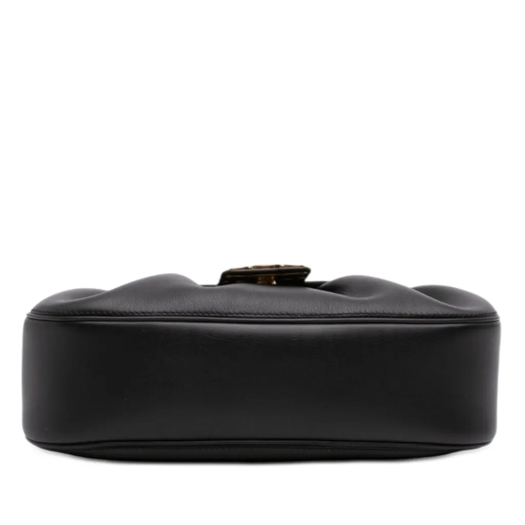 Celine Medium Calfskin Triomphe Polly Shoulder Bag Black Leather Very good - Inside View