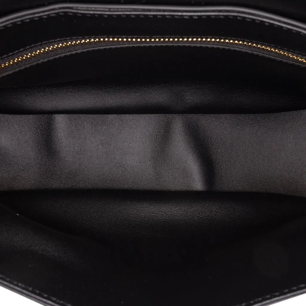 Celine Medium Calfskin Triomphe Polly Shoulder Bag Black Leather Very good - Model View