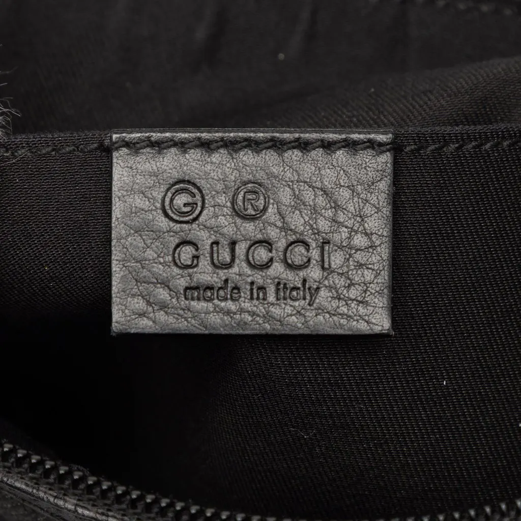 Gucci Denim Web Shoulder Bag Black Very good - Box View