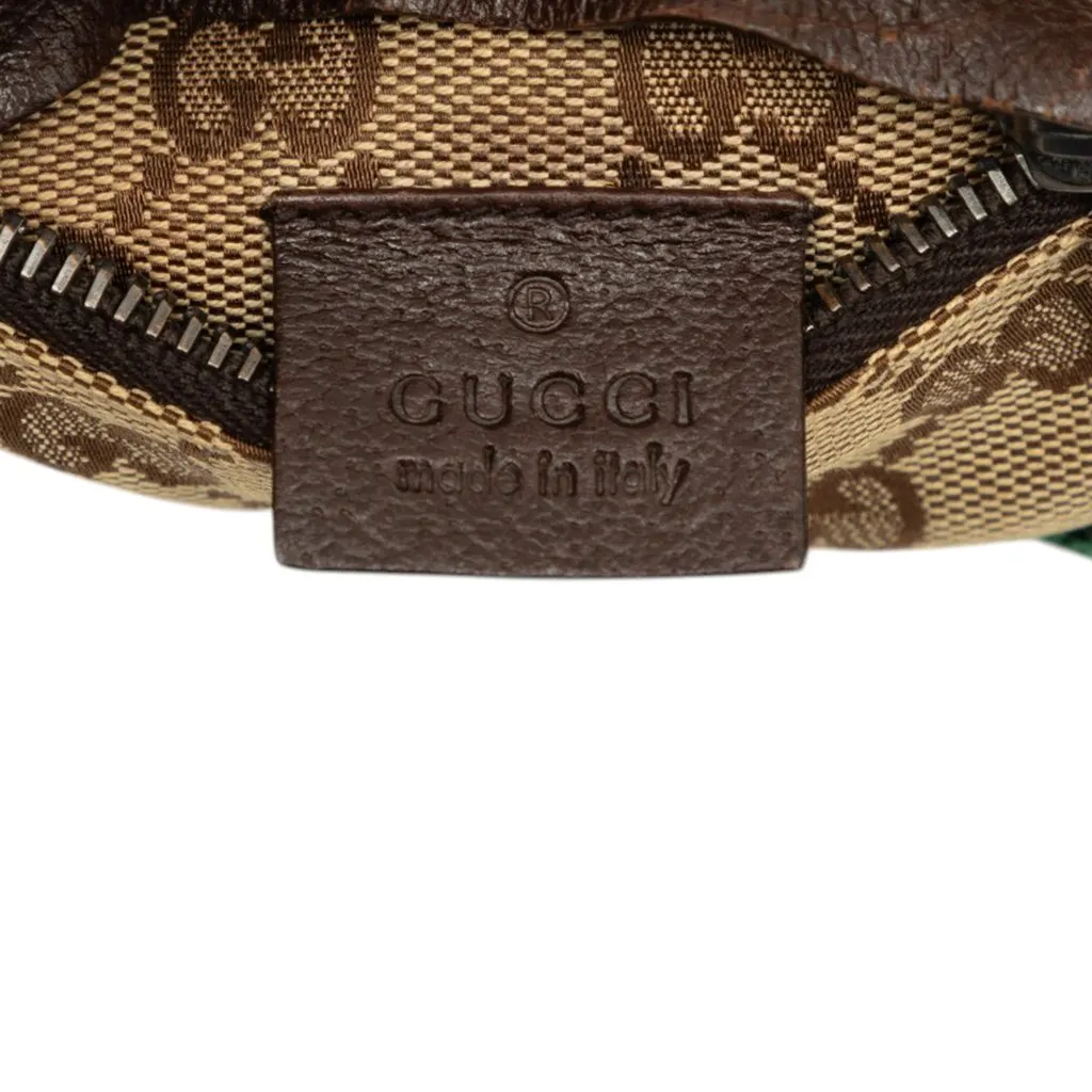 Gucci GG Canvas Web Double Pocket Belt Bag Beige Canvas Very good - Box View