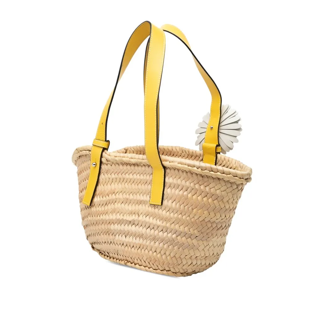 Loewe Small Palm Leaf Basket Tote Beige Very good - Back View